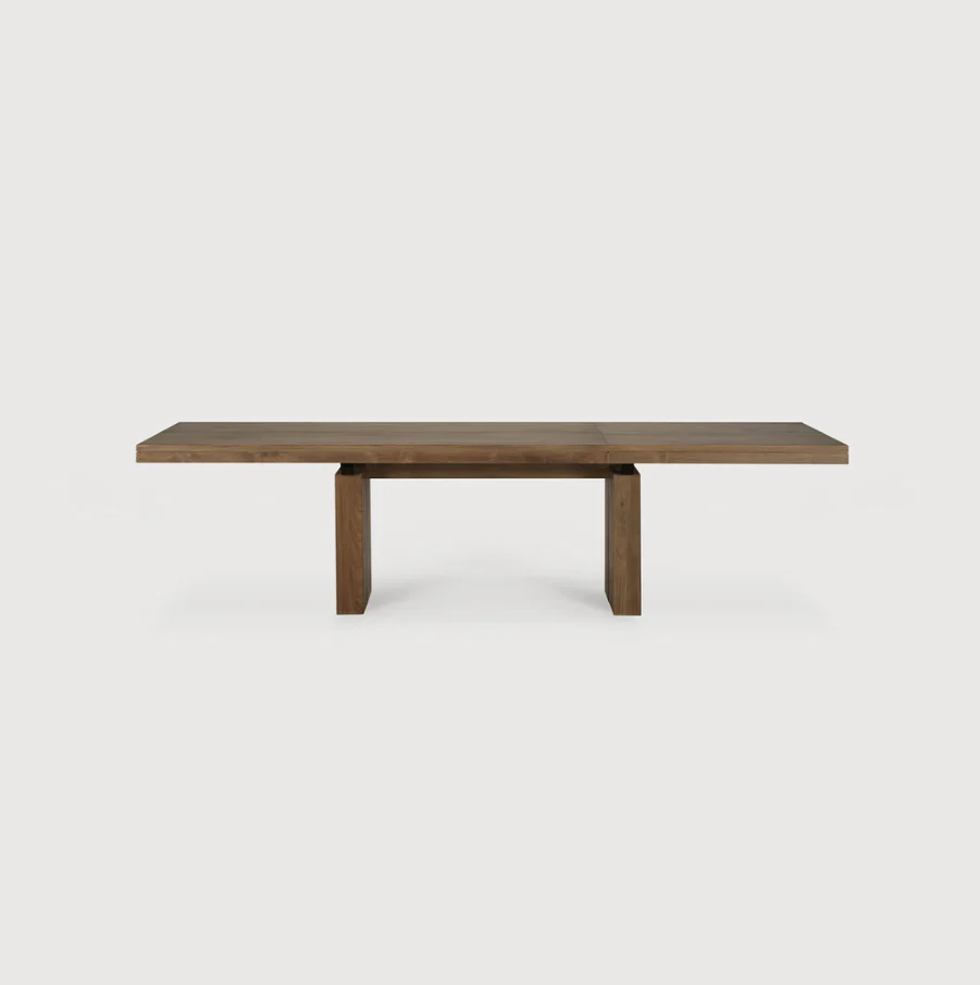 Double Extendable Dining Table Teak - NTC Homes, Inc.