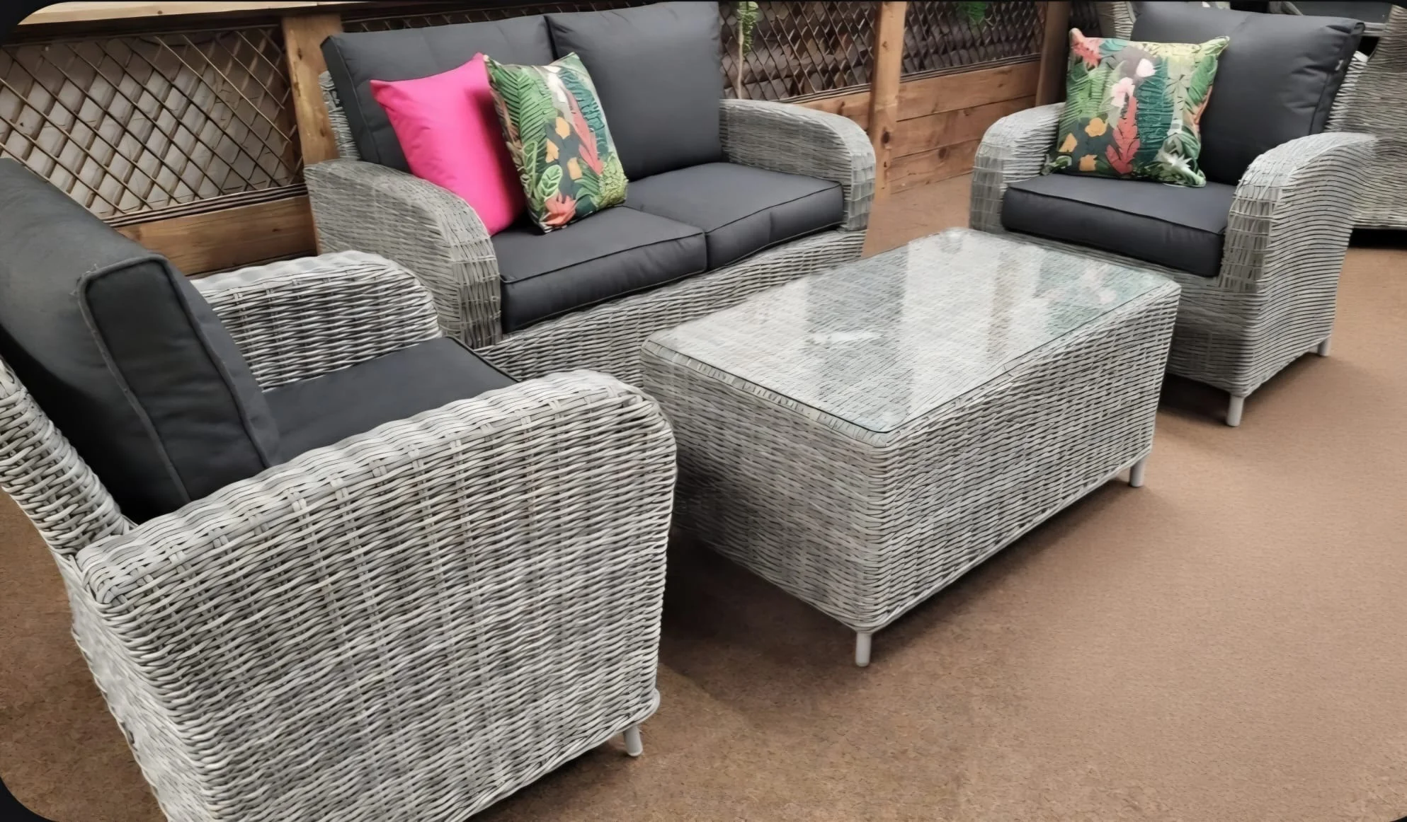 Club Outdoor 2 Seat Lounge Set with Coffee Table | Harbo - NTC Homes, Inc.