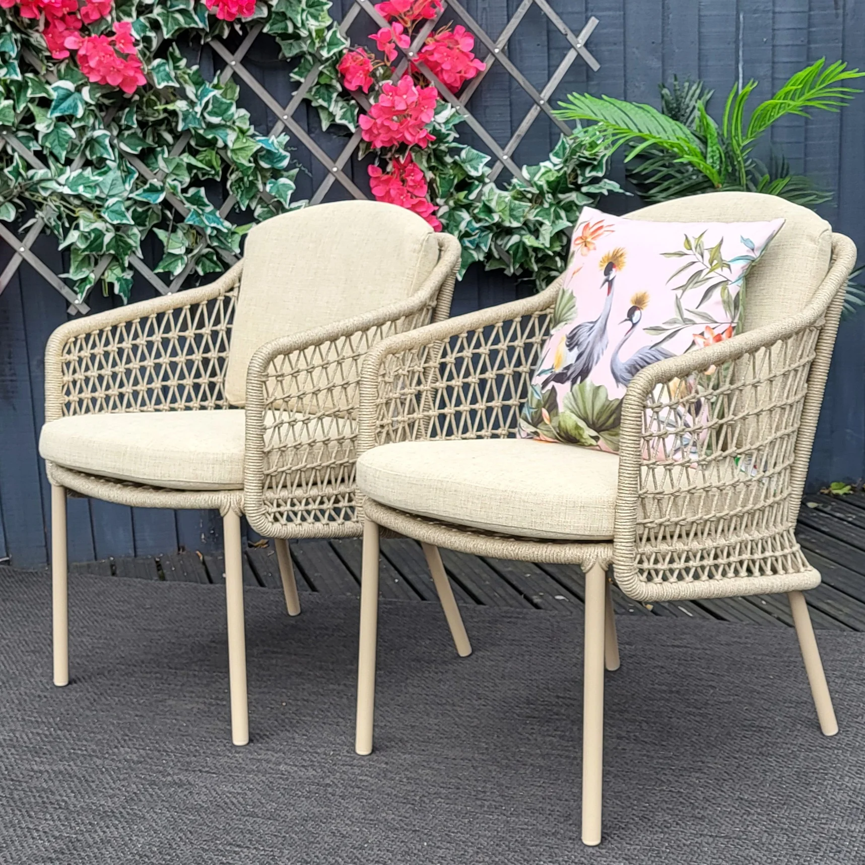 Luxury Puccini Outdoor Dining Chairs pack of 2 by 4 Seasons Outdoor - NTC Homes, Inc.