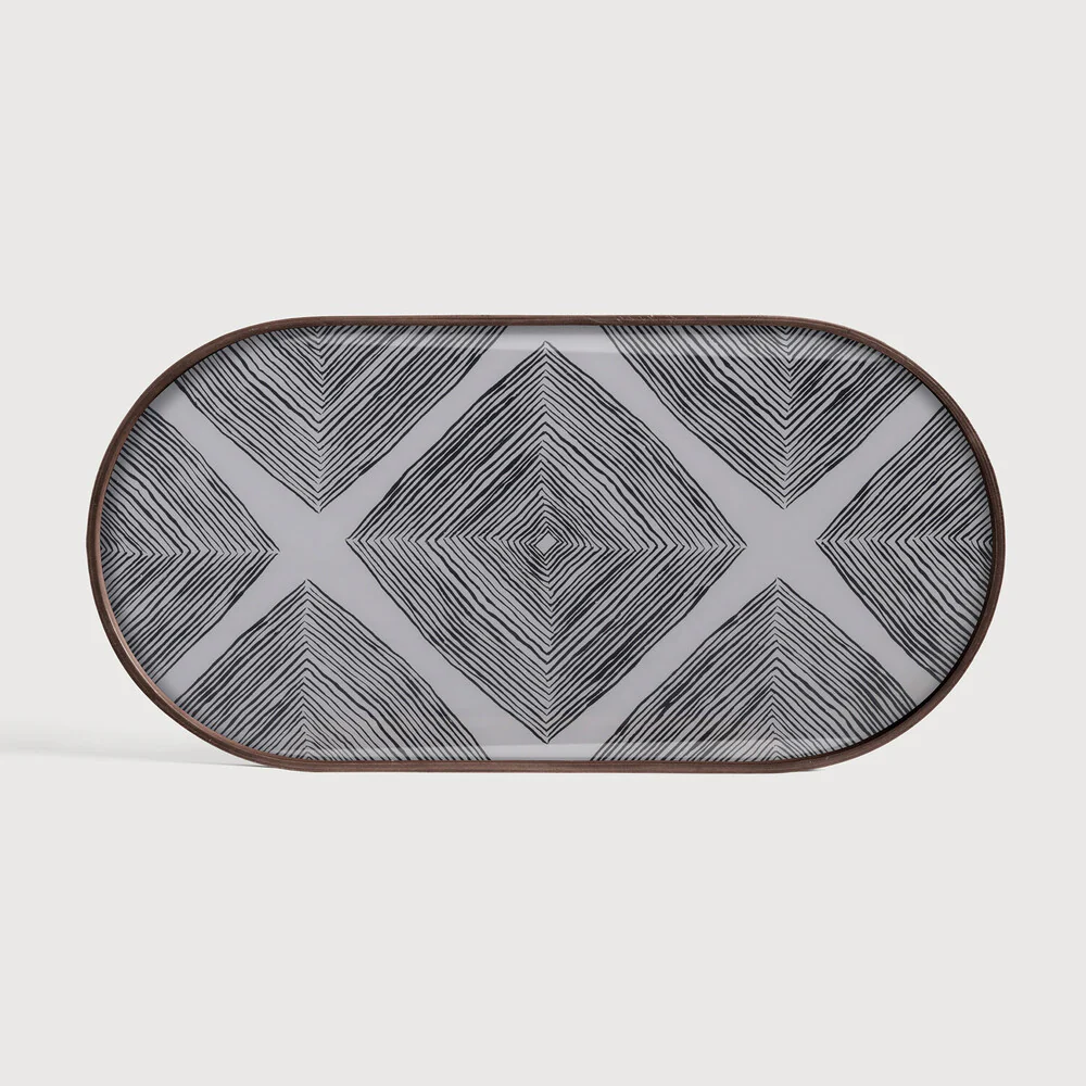 Slate Linear Glass Tray - NTC Homes, Inc.