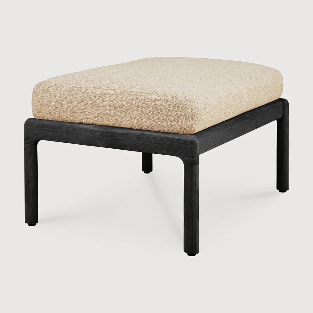 Jack Outdoor Footstool - Teak Black Natural - NTC Homes, Inc.