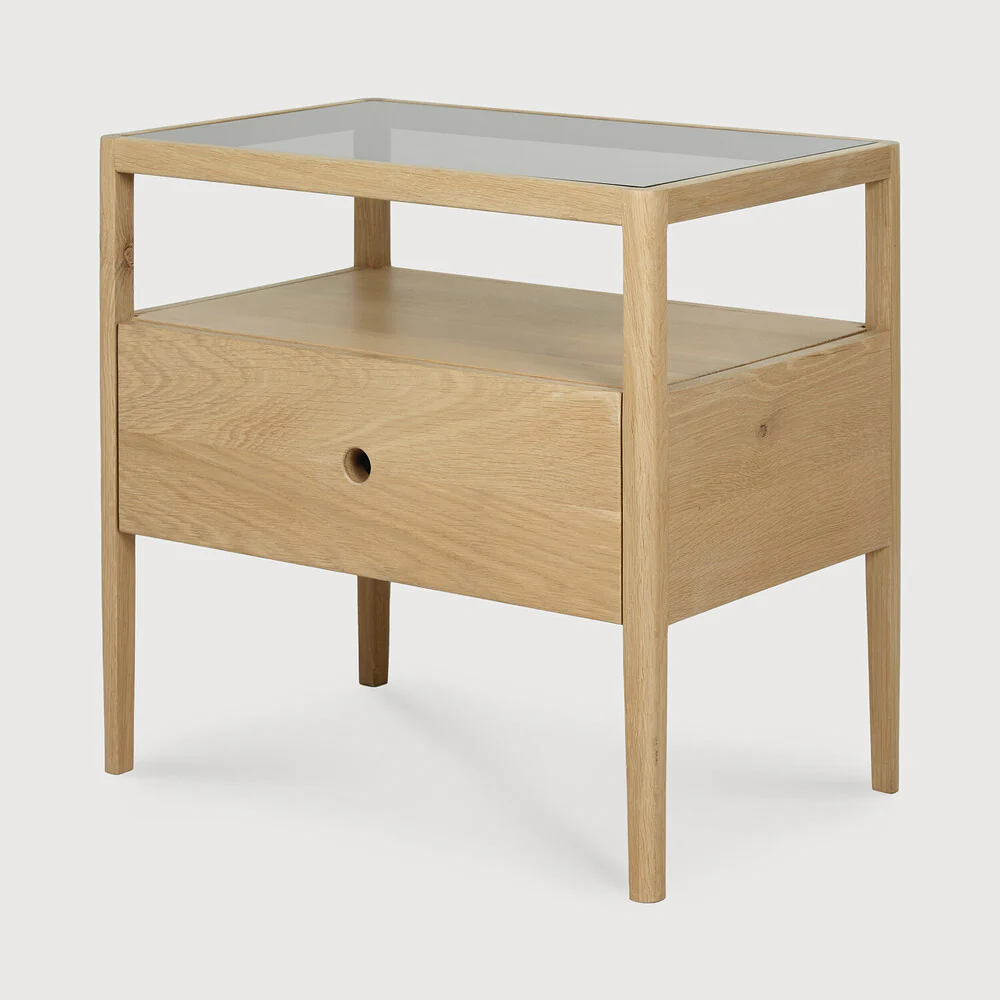 Oak Spindle Bedside Table - NTC Homes, Inc.