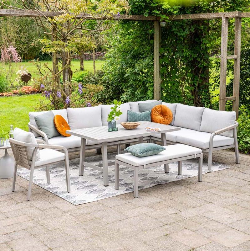 Monti Outdoor Dining Corner Set with Chair and Bench | Garden Impressions - NTC Homes, Inc.