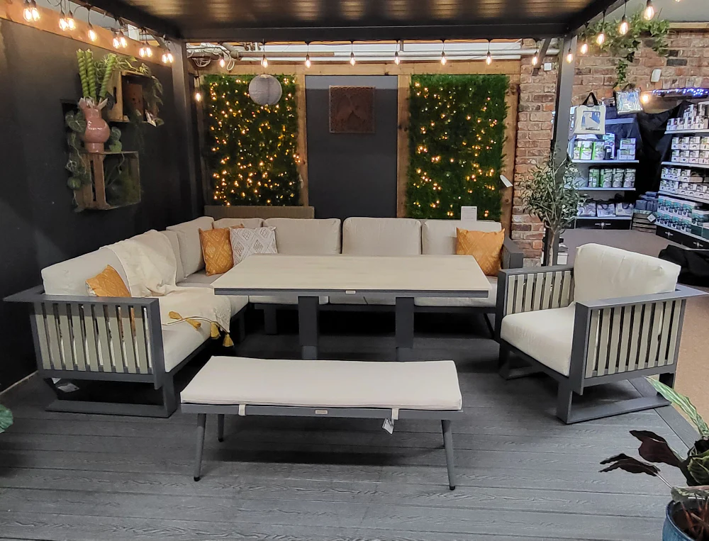 Bologna Modular Outdoor Corner Sofa Set - Adjustable Table, Chair & Bench | Garden Impressions - NTC Homes, Inc.