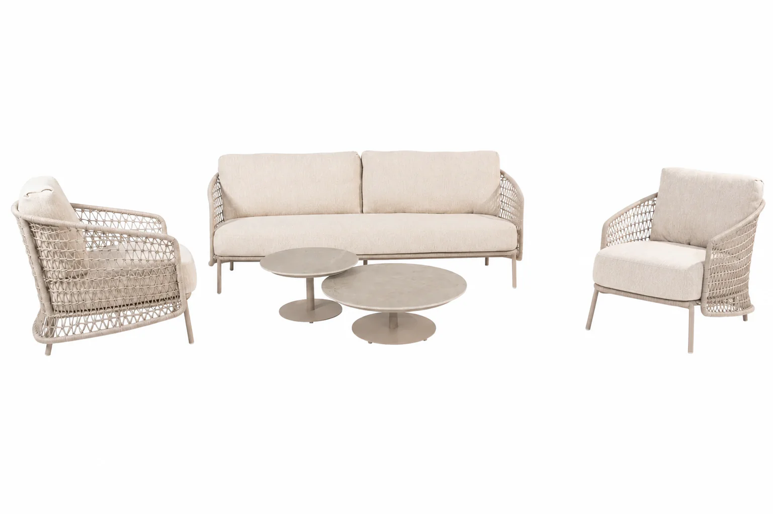 Puccini Outdoor Lounge Set with 2 Boaz Tables | 4 Seasons Outdoor - NTC Homes, Inc.