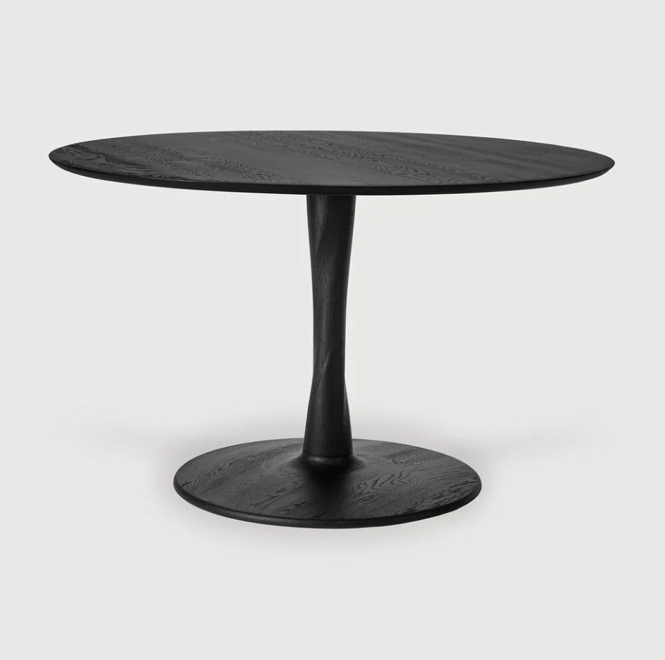 Torsion Round Dining Table - Oak Black - NTC Homes, Inc.
