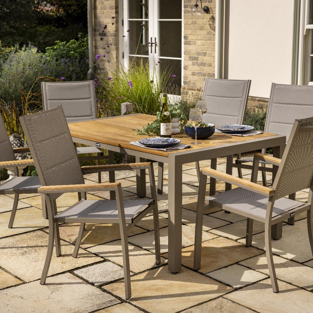 Outdoor 6 Seat Rectangular Dining Set | Ezra By Hartman - NTC Homes, Inc.