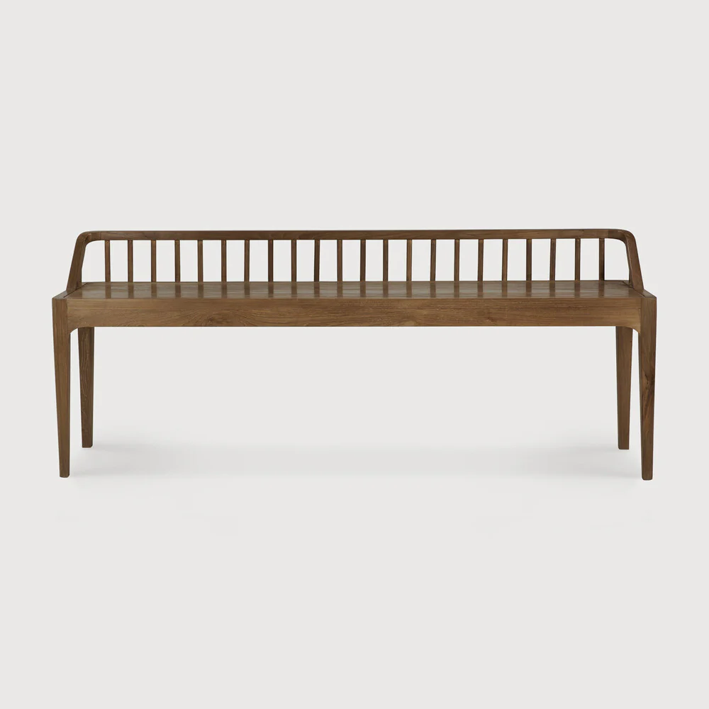 Spindle Bench - Reclaimed Teak - NTC Homes, Inc.