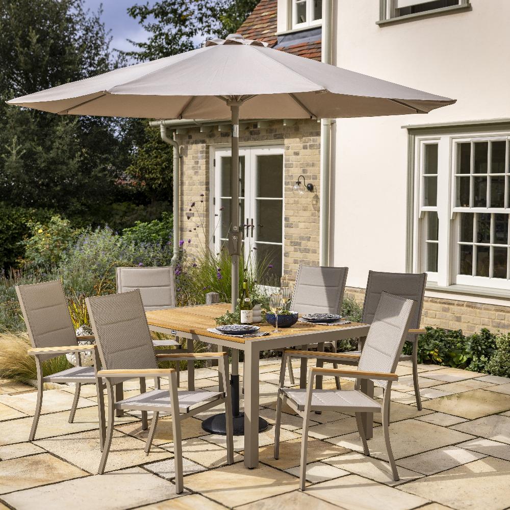 Outdoor 6 Seat Rectangular Dining Set | Ezra By Hartman - NTC Homes, Inc.