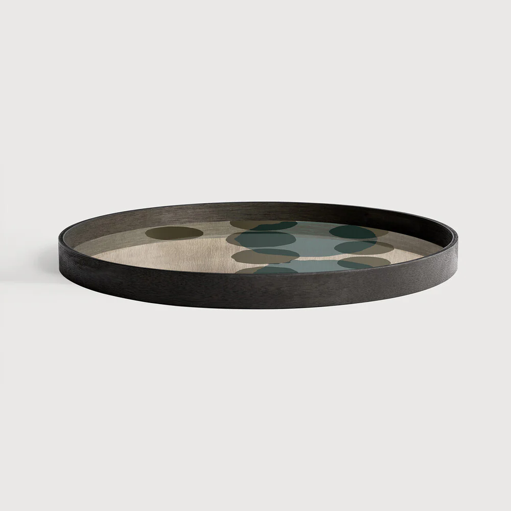Layered Dots Glass Tray - NTC Homes, Inc.