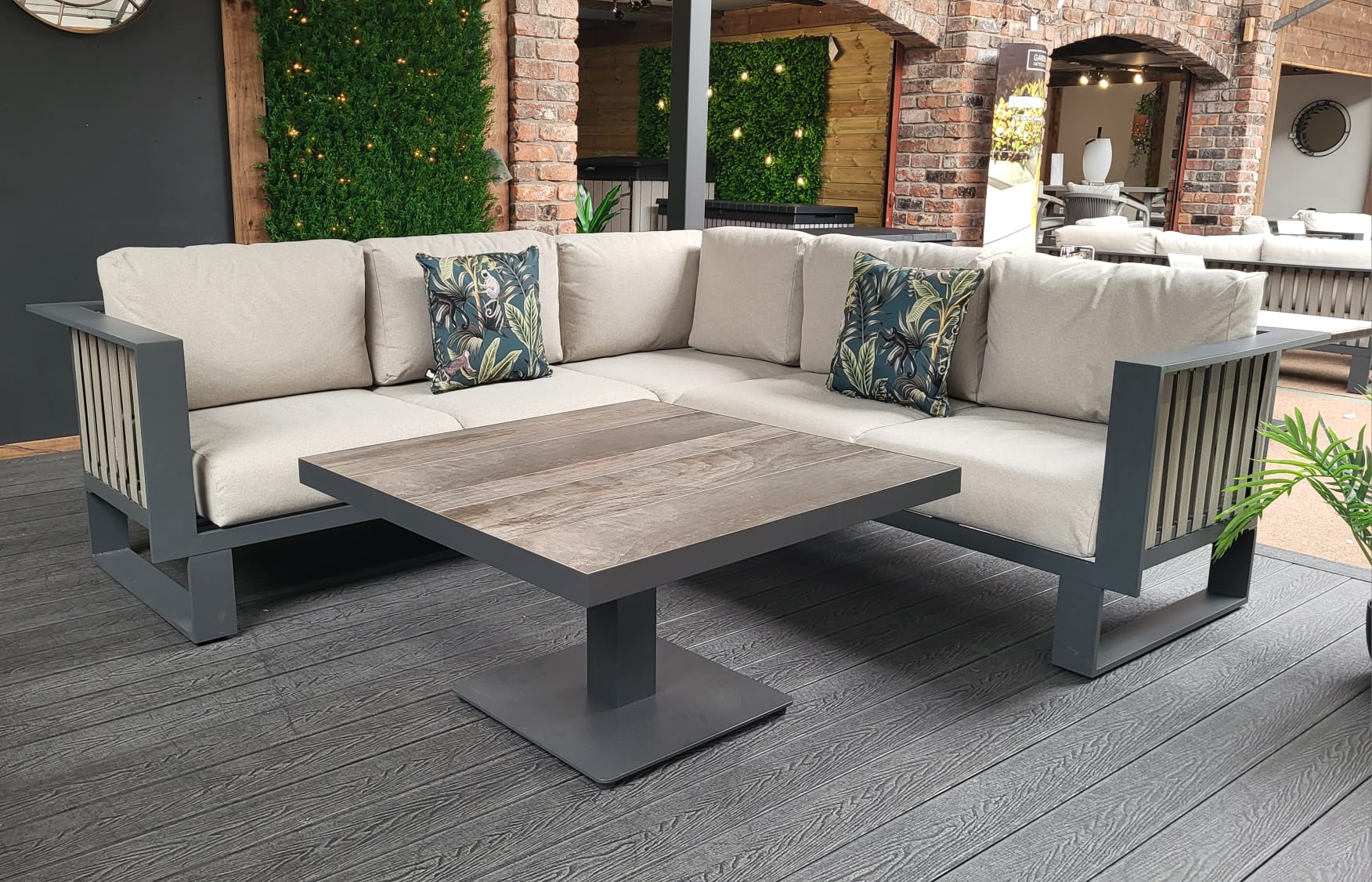 Bologna Compact Corner Sofa Set with 90cm Adjustable Table | Garden Impressions - NTC Homes, Inc.