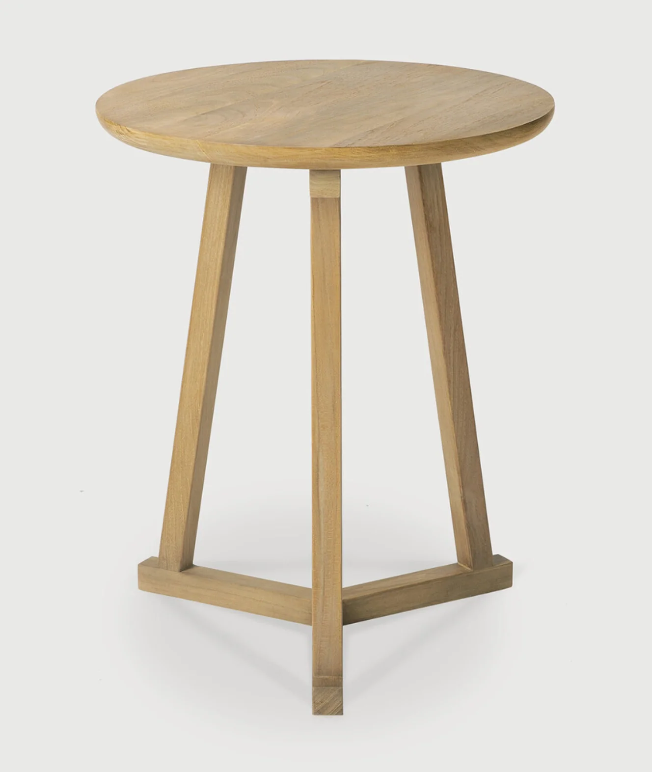 Oak Tripod Side Table - NTC Homes, Inc.