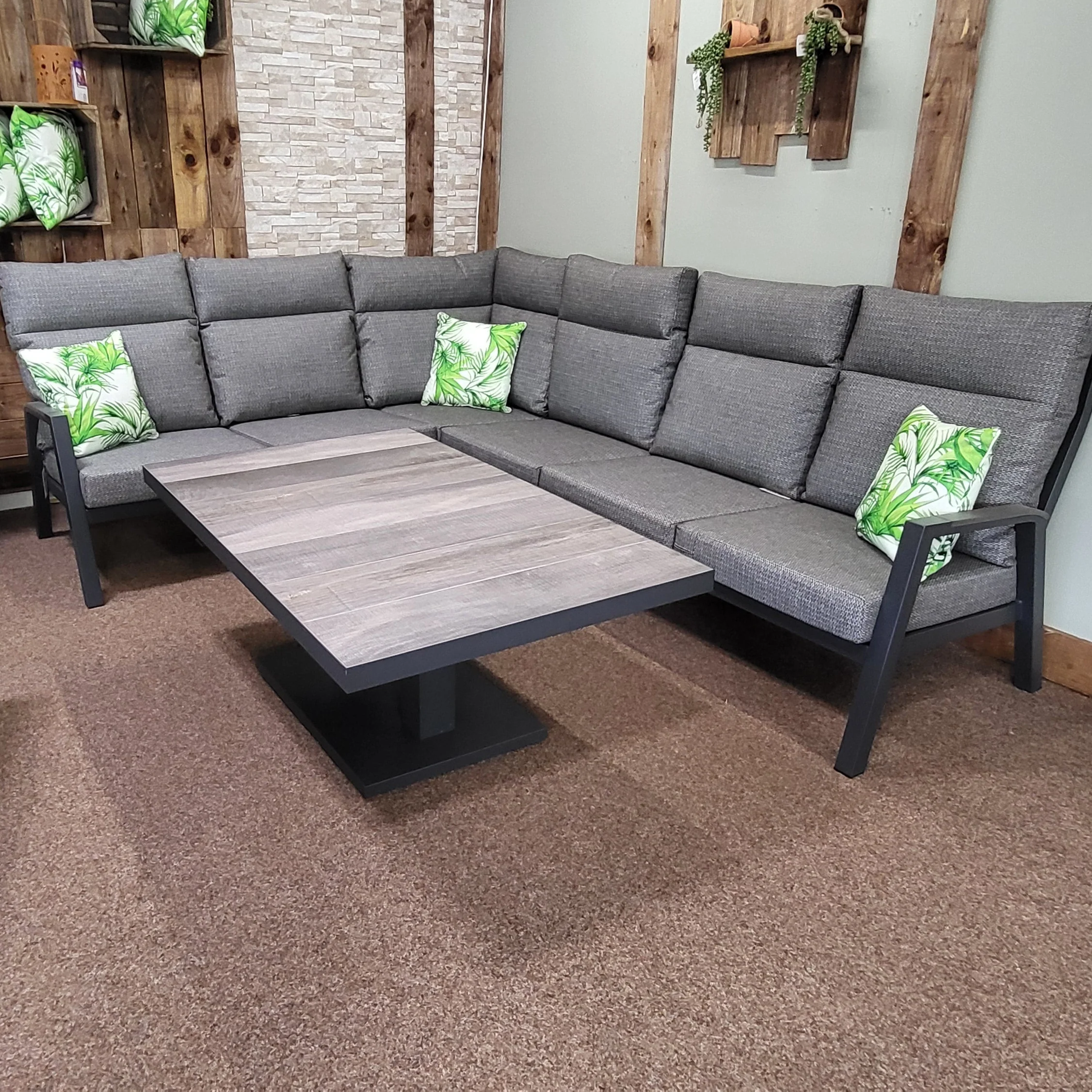 Atlas High Backed Outdoor Corner with Height Adjustable Table | Vila - NTC Homes, Inc.