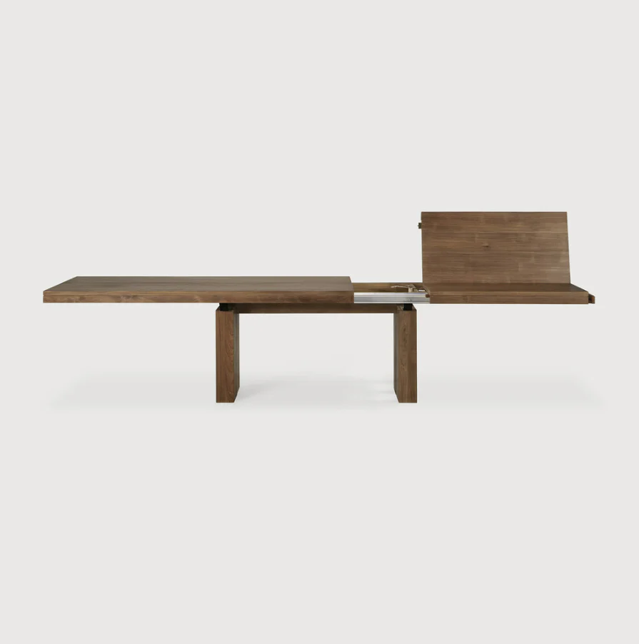Double Extendable Dining Table Teak - NTC Homes, Inc.