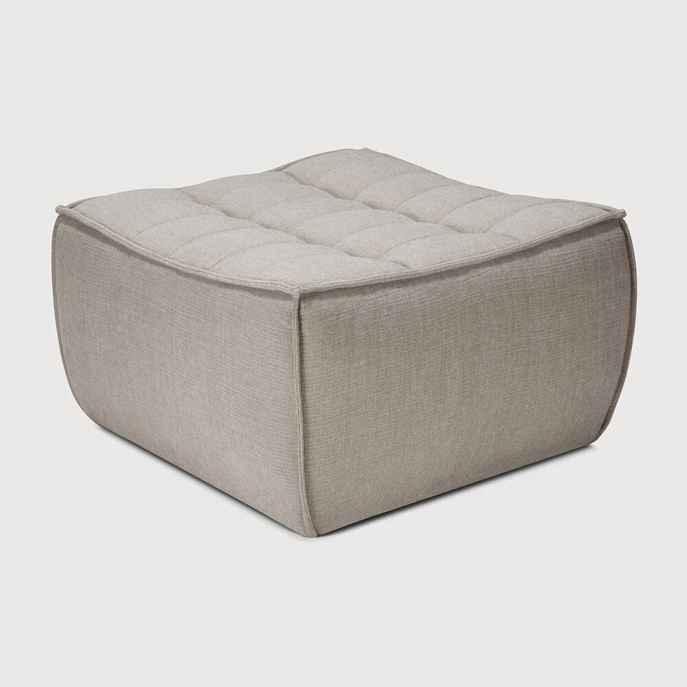 N701 Footstool - Ecru - NTC Homes, Inc.