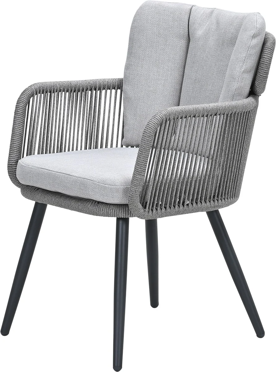 Edison 6 Seat Triangle Dining Set with Grey Linares Chairs | Garden Impressions - NTC Homes, Inc.