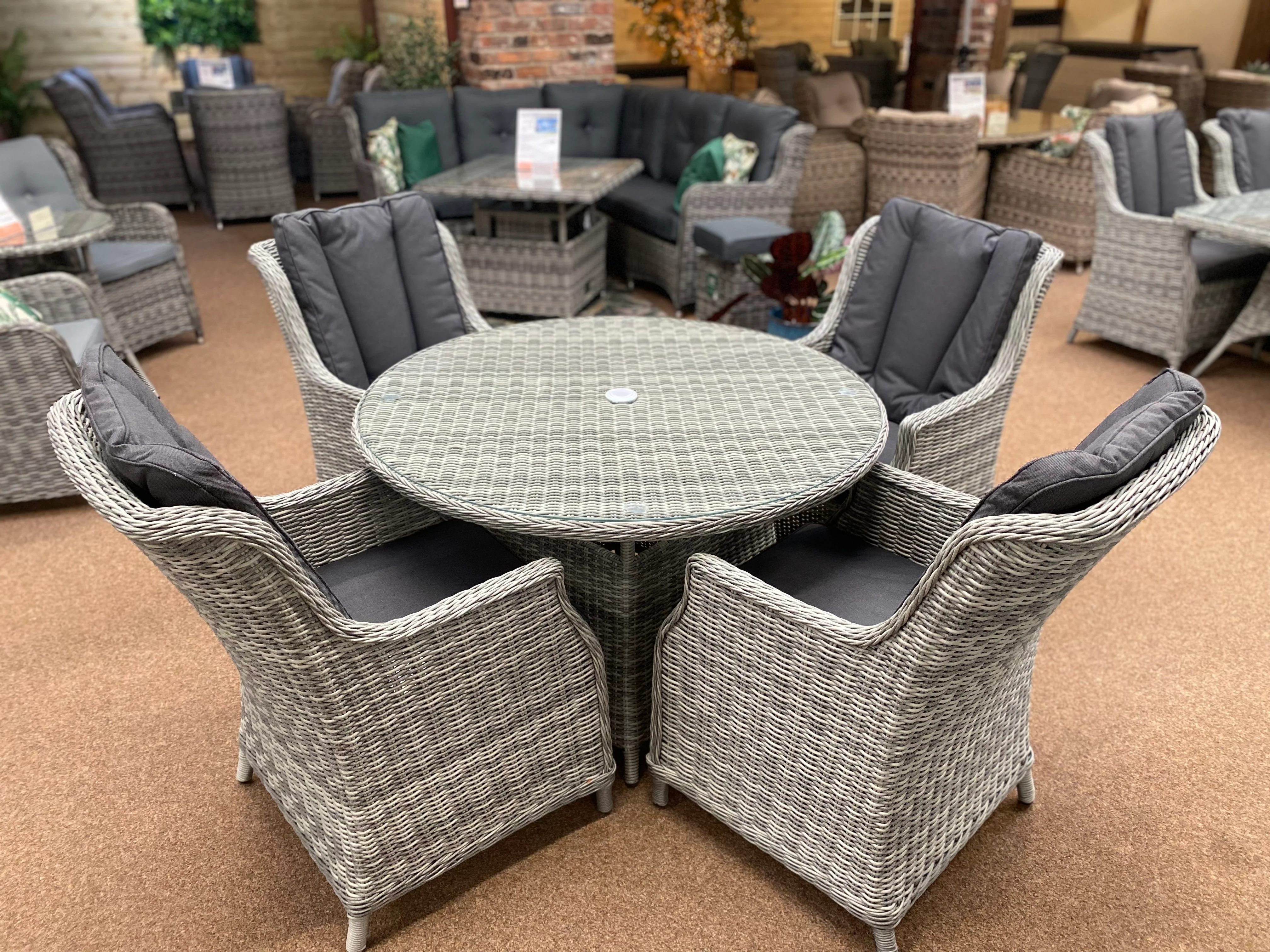 Outdoor 4 Seat Dining Set in Grey - Club by Harbo - NTC Homes, Inc.