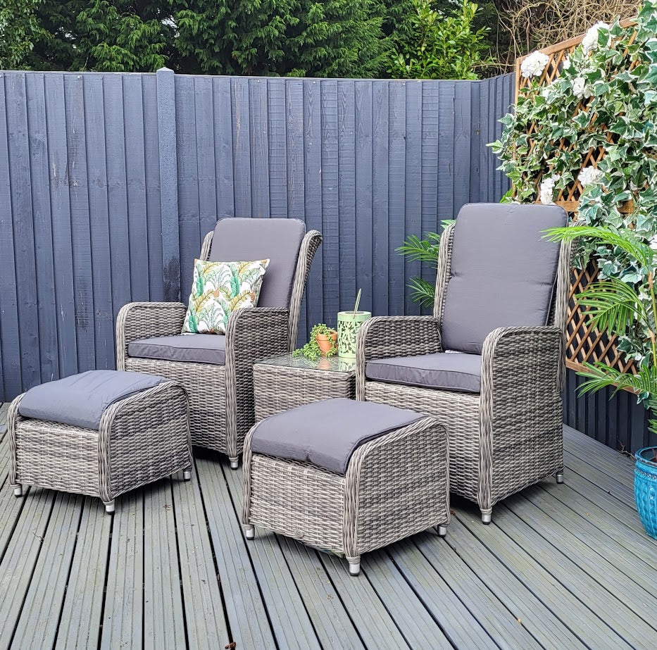 Seville Reclining Bistro Set in Grey | Katie Blake (Free Cover) - NTC Homes, Inc.