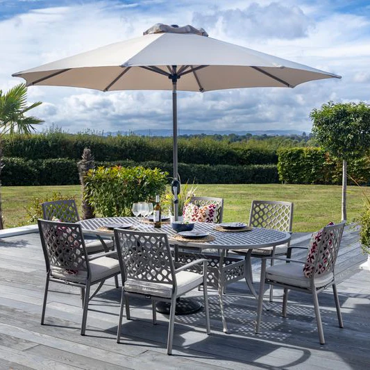 Avebury Outdoor 6 Seat Oval Dining Set | Hartman - NTC Homes, Inc.