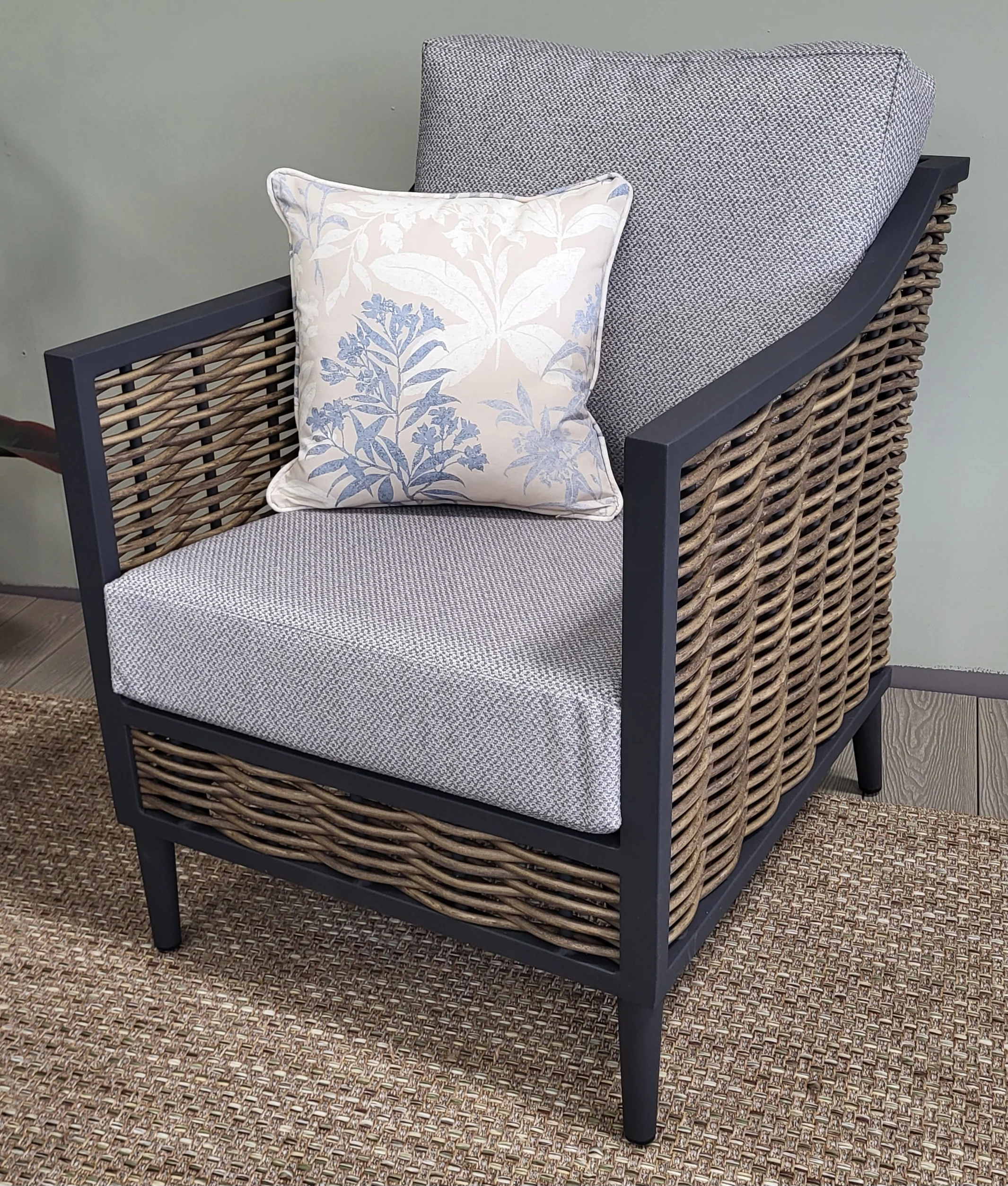 Langley Outdoor Armchair - Aqua Clean Zuma Grey | Daro - NTC Homes, Inc.