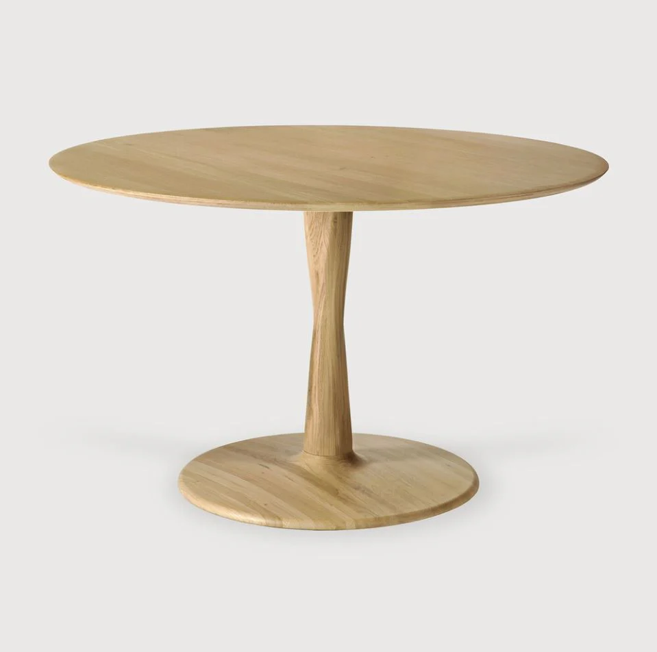 Torsion Round Dining Table - Oak - NTC Homes, Inc.
