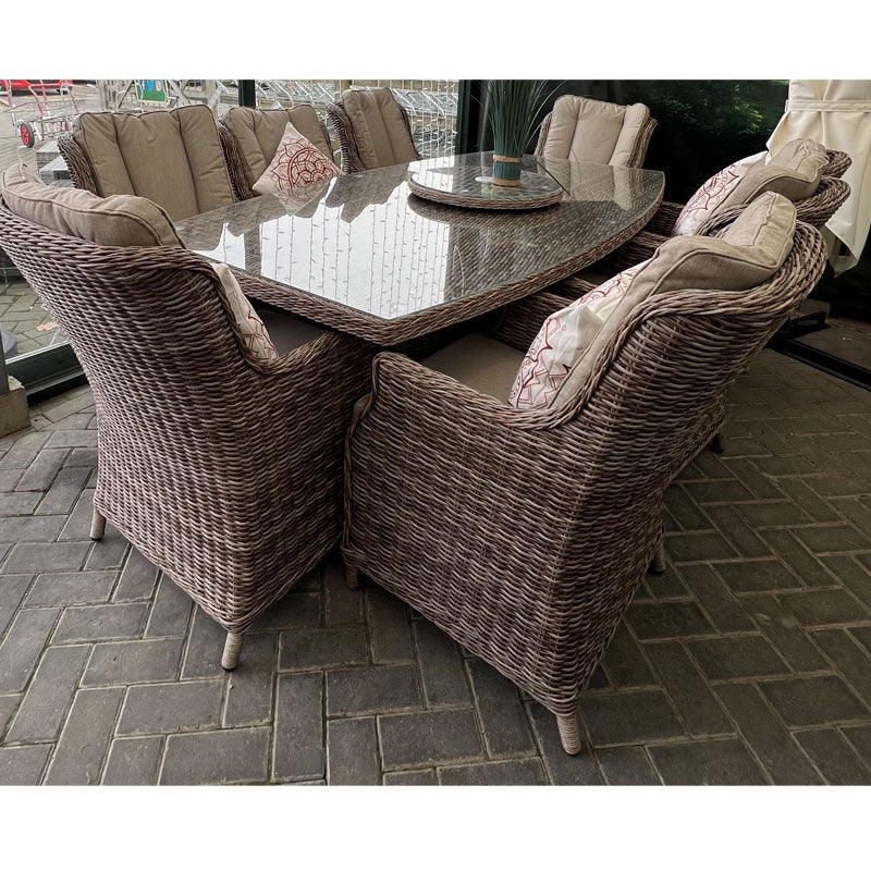Outdoor 8 Seat Rectangular Dining Set - Haven Cotswold By Harbo - NTC Homes, Inc.