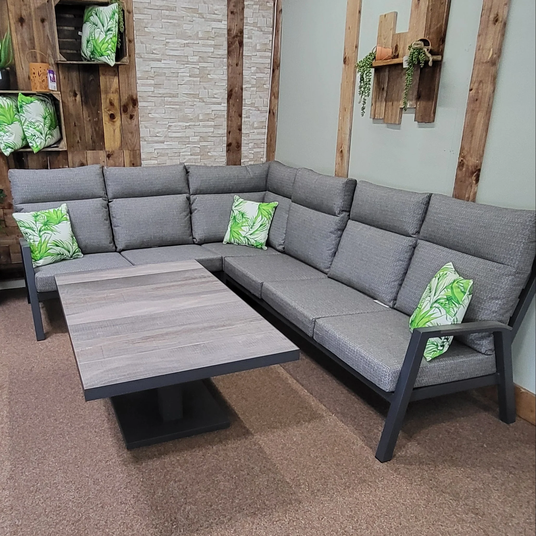 Atlas High Backed Outdoor Corner with Height Adjustable Table | Vila - NTC Homes, Inc.