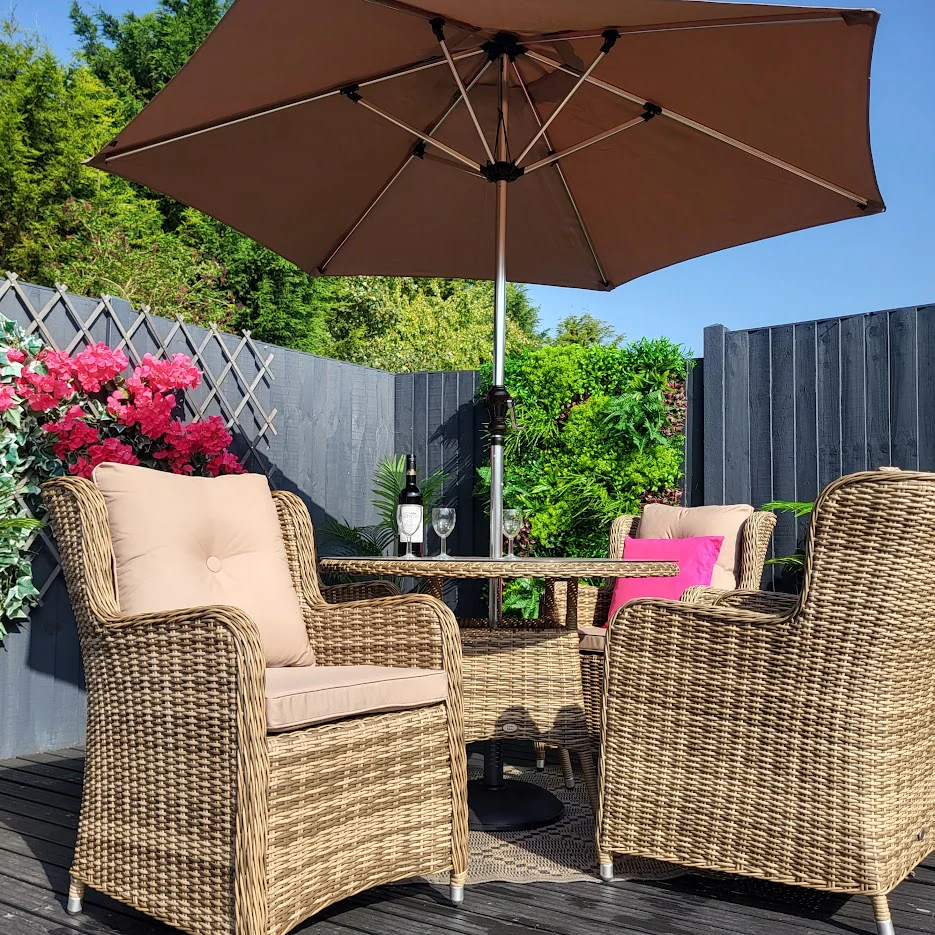 Seville Outdoor Dining 4 Seat in Natural | Katie Blake (Free Cover) - NTC Homes, Inc.