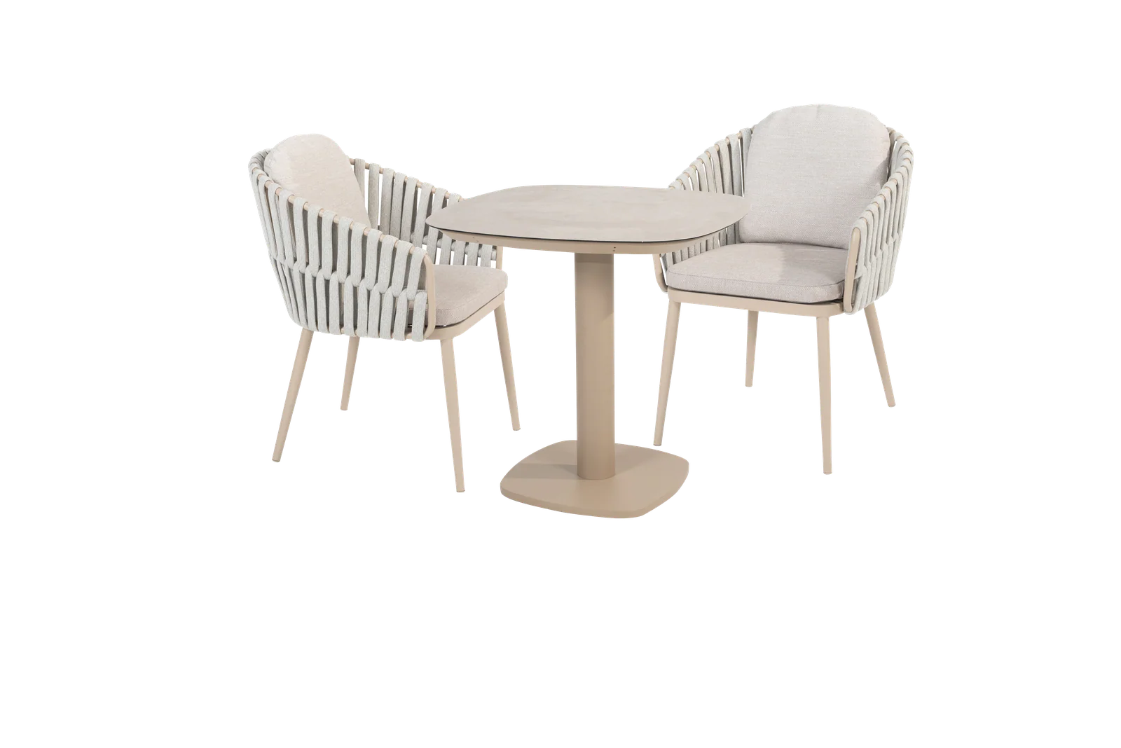 Eva Bistro Set with Latte Manolo Table | 4 Seasons Outdoor - NTC Homes, Inc.