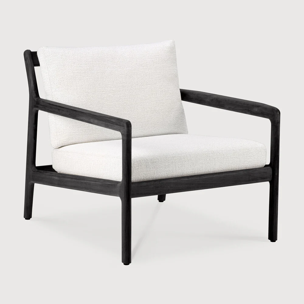 Jack Outdoor Lounge Chair - Teak Black Off White - NTC Homes, Inc.