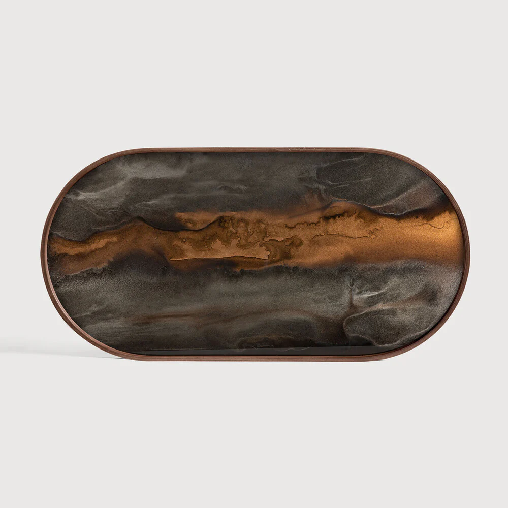 Bronze Organic Glass Tray - NTC Homes, Inc.
