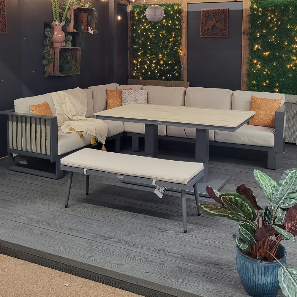 Bologna Modular Outdoor Corner Sofa Set - Adjustable Table & Bench | Garden Impressions - NTC Homes, Inc.