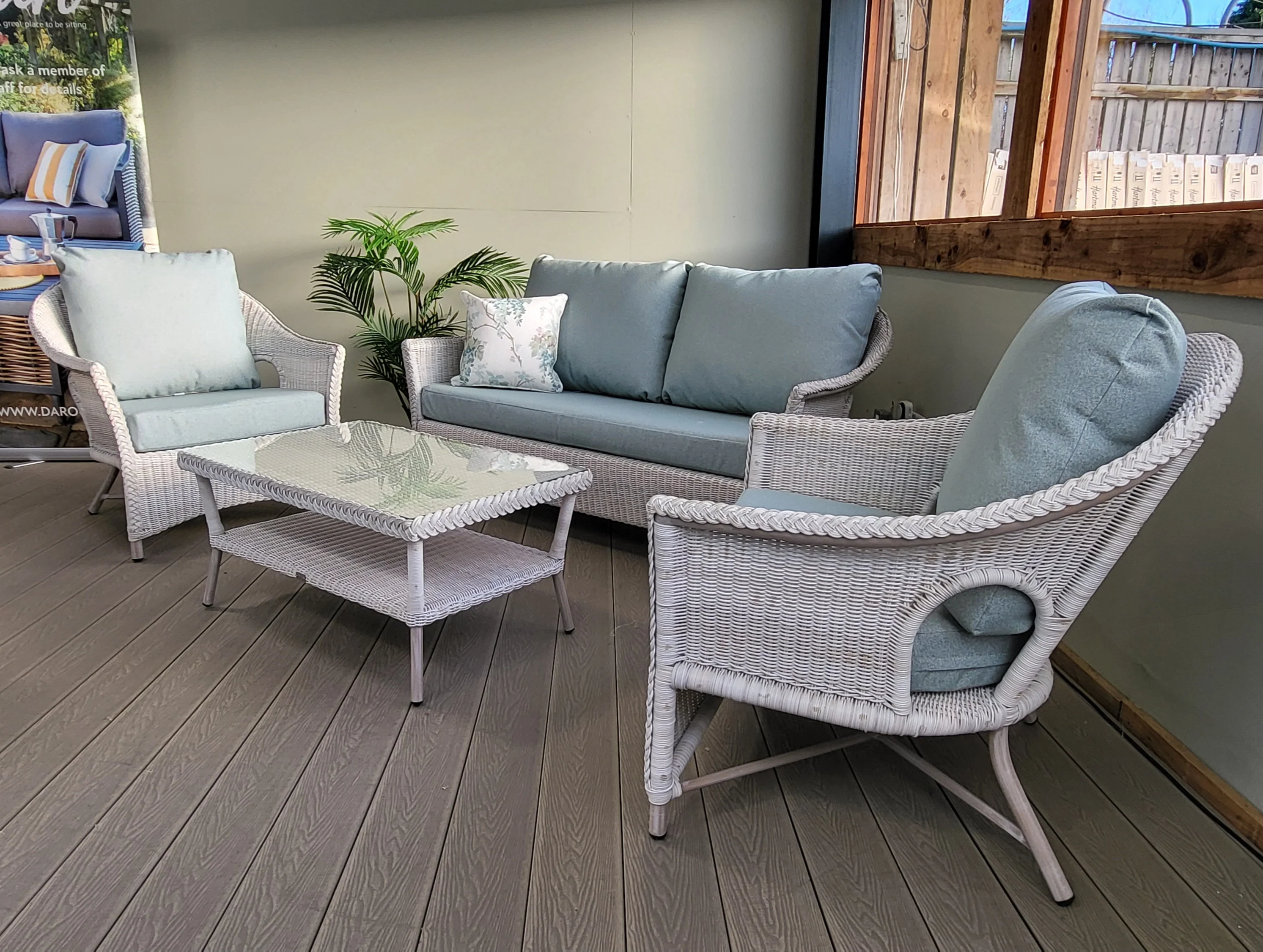 Cebu Outdoor Lounge Seating Cushions Alora Duck Egg | Daro - NTC Homes, Inc.