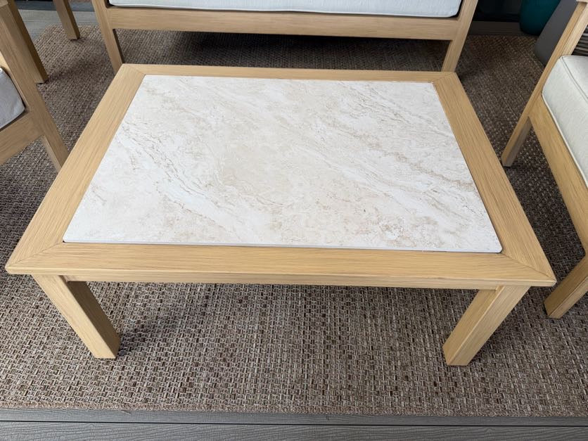 Salcey Coffee Table Teak Aluminium | Daro - NTC Homes, Inc.