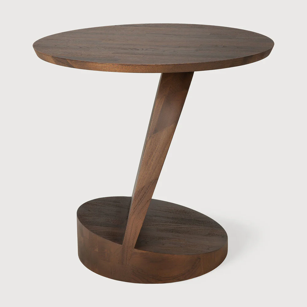 Oblic Side Table - Teak Brown - NTC Homes, Inc.