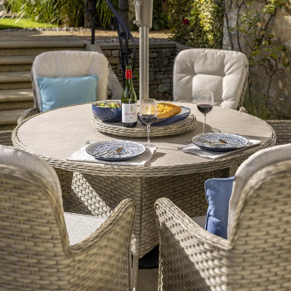 Eton Outdoor 6 Seat Round Dining Set | Hartman - NTC Homes, Inc.