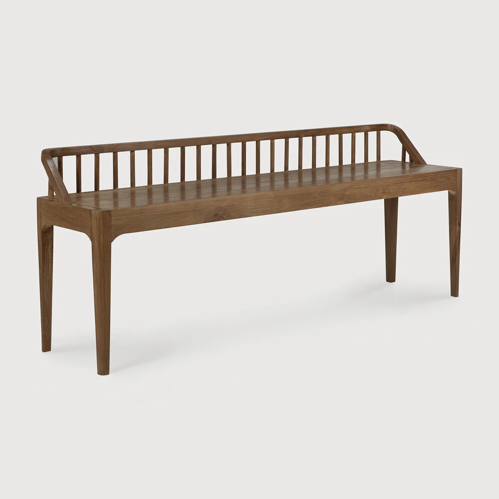 Spindle Bench - Reclaimed Teak - NTC Homes, Inc.