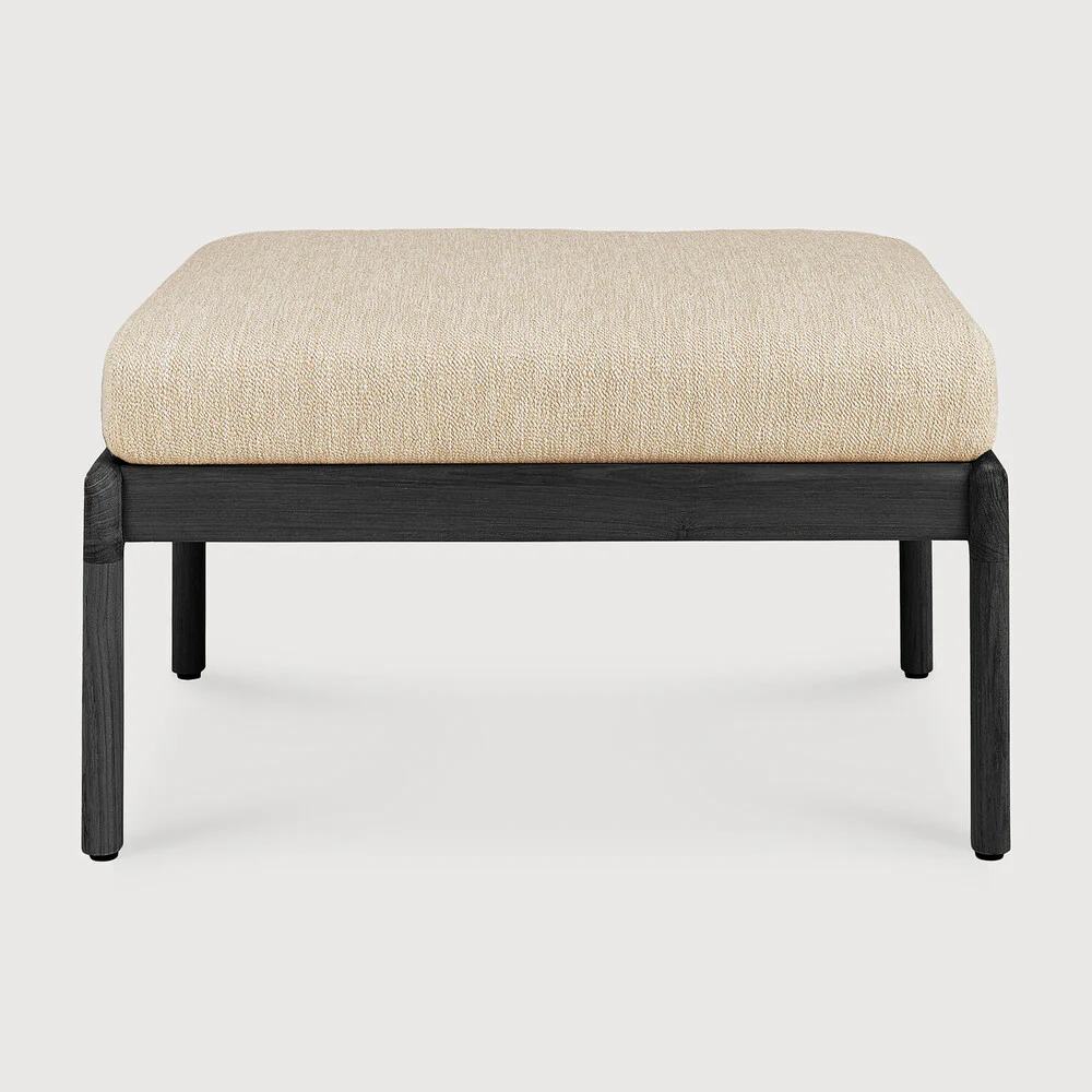 Jack Outdoor Footstool - Teak Black Natural - NTC Homes, Inc.