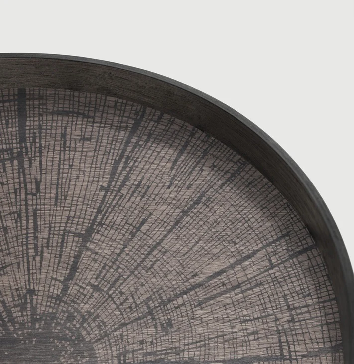 Black Slice Wooden Tray - NTC Homes, Inc.