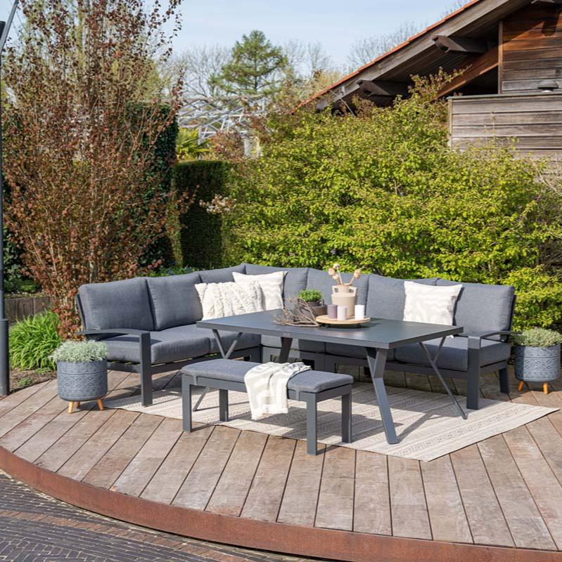 Rondo Outdoor Corner Dining Set with Bench | Garden Impressions - NTC Homes, Inc.