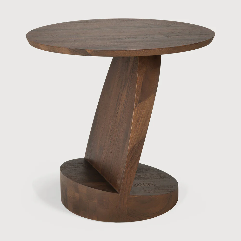 Oblic Side Table - Teak Brown - NTC Homes, Inc.