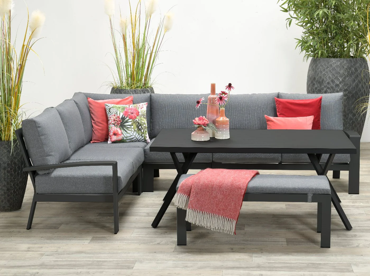 Rondo Outdoor Corner Dining Set with Bench | Garden Impressions - NTC Homes, Inc.
