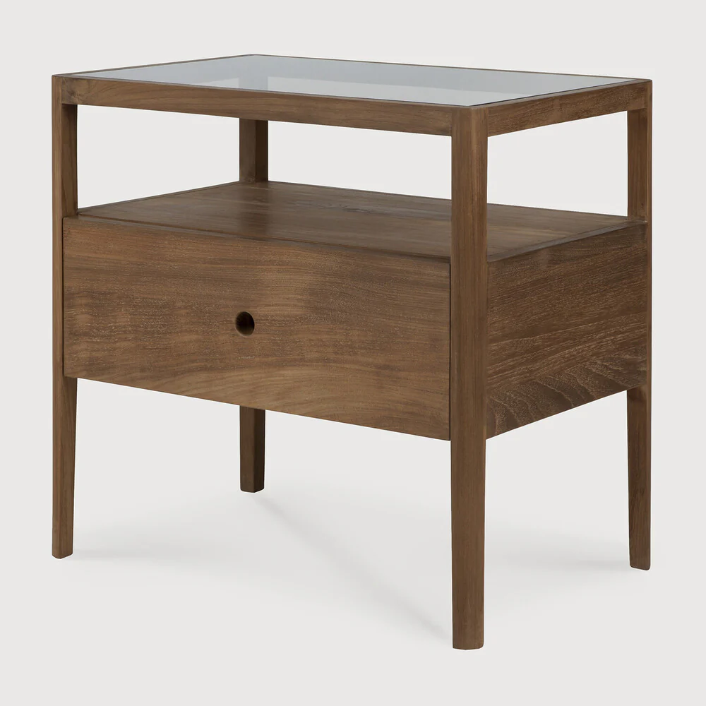 Spindle Bedside Table - Reclaimed Teak - NTC Homes, Inc.