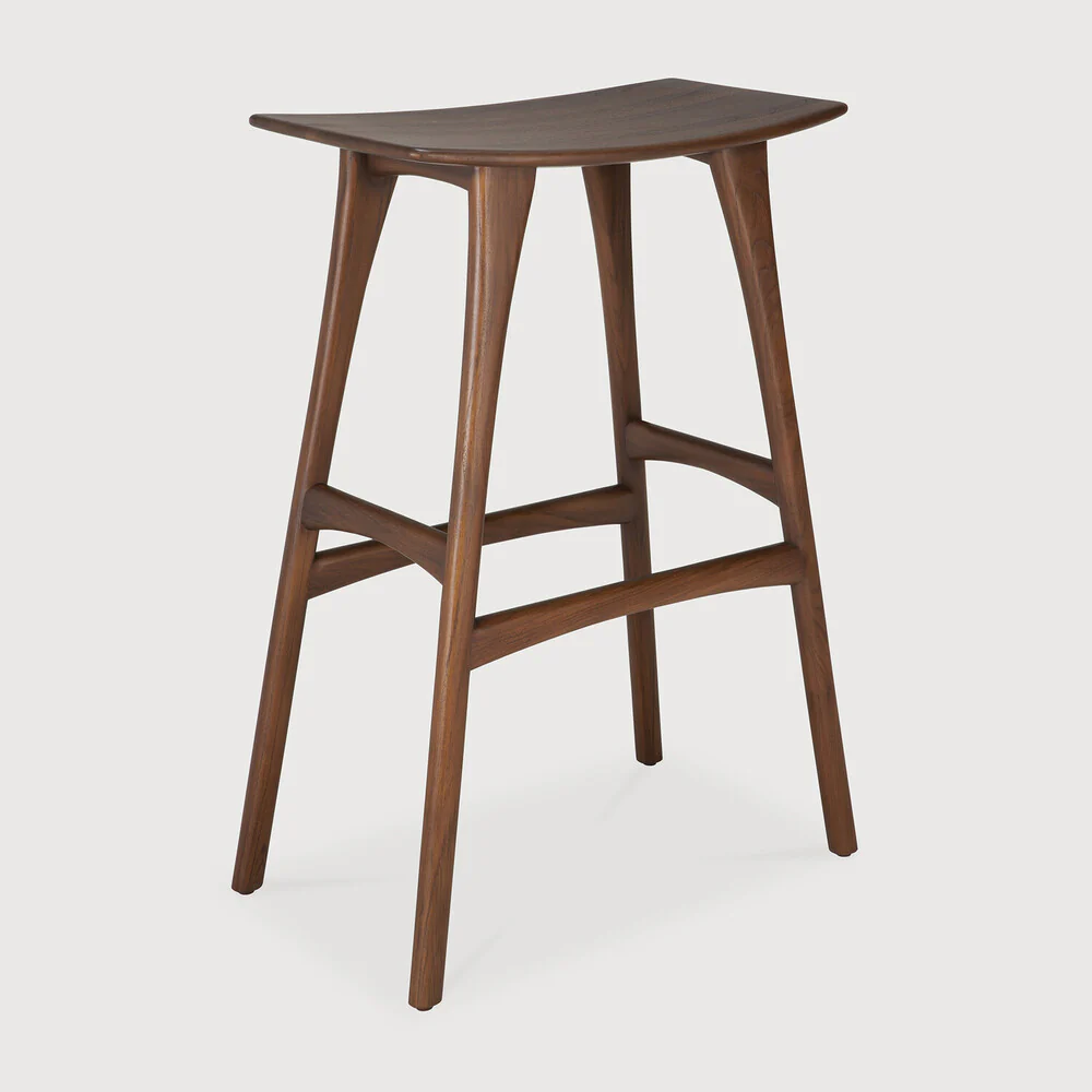 Osso Bar Stool - Teak Brown - NTC Homes, Inc.