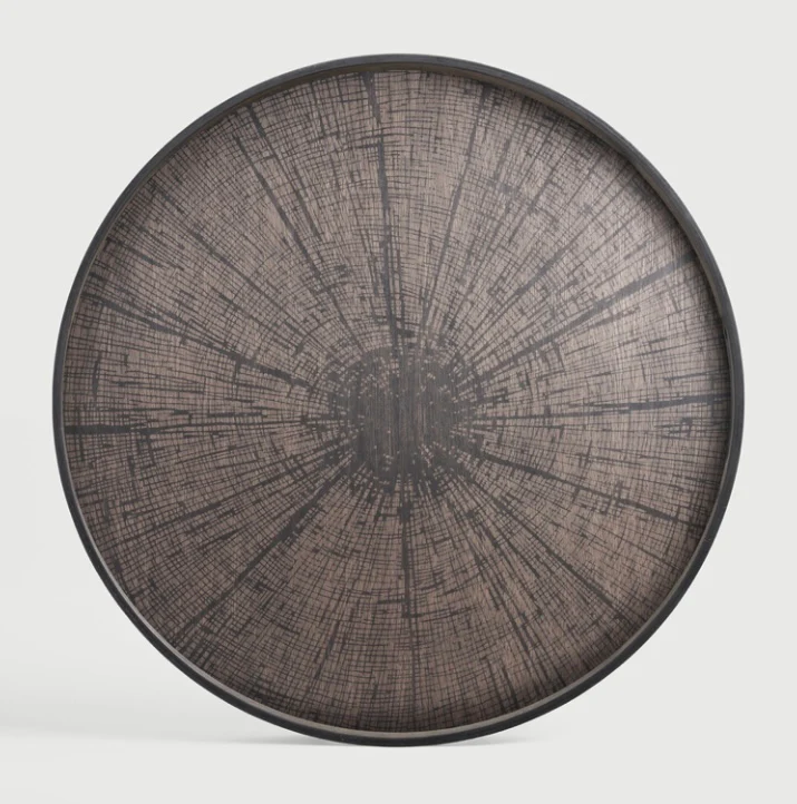 Black Slice Wooden Tray - NTC Homes, Inc.
