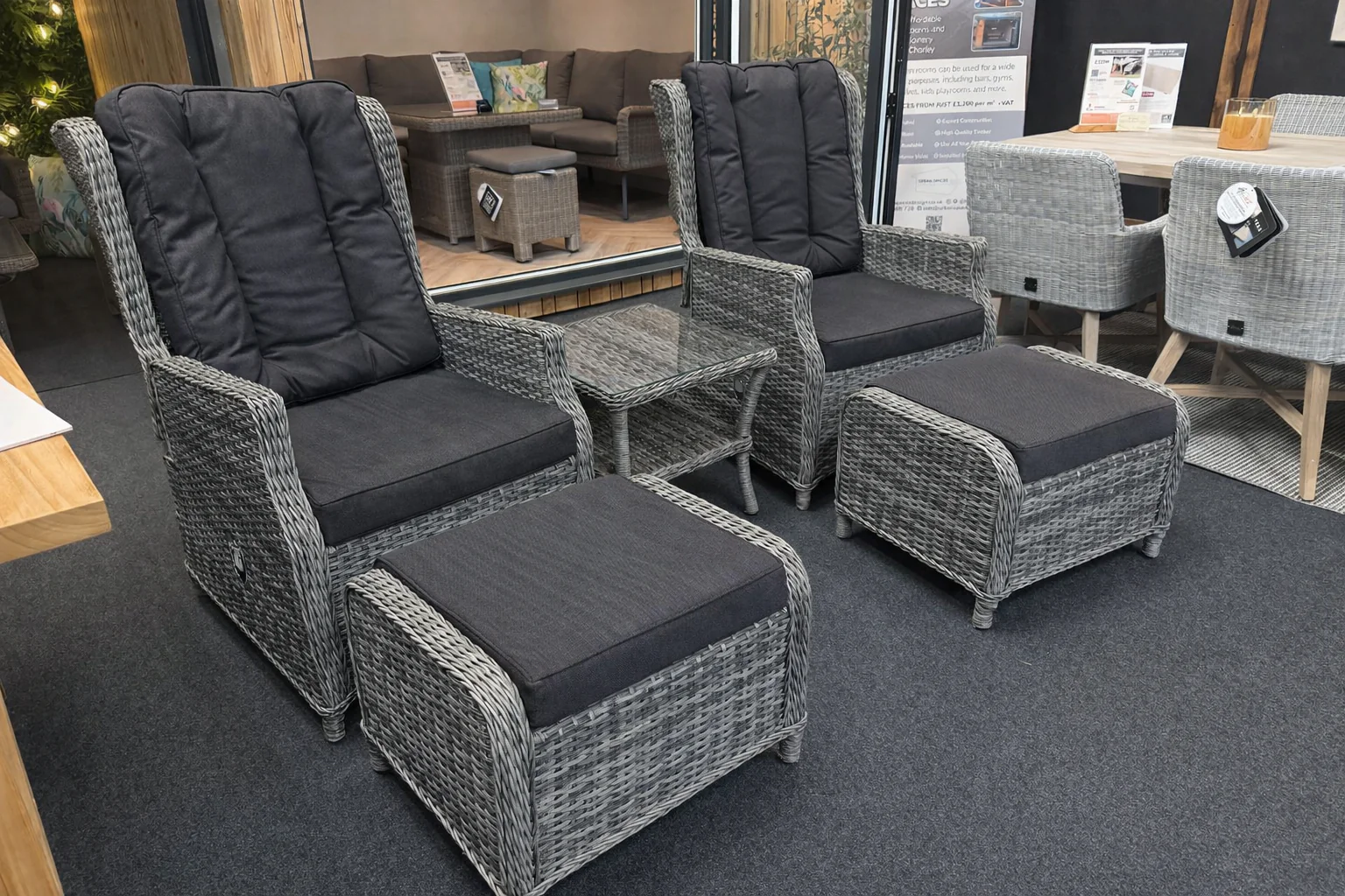 Club Outdoor Reclining Relaxer Set - Grey | Harbo - NTC Homes, Inc.