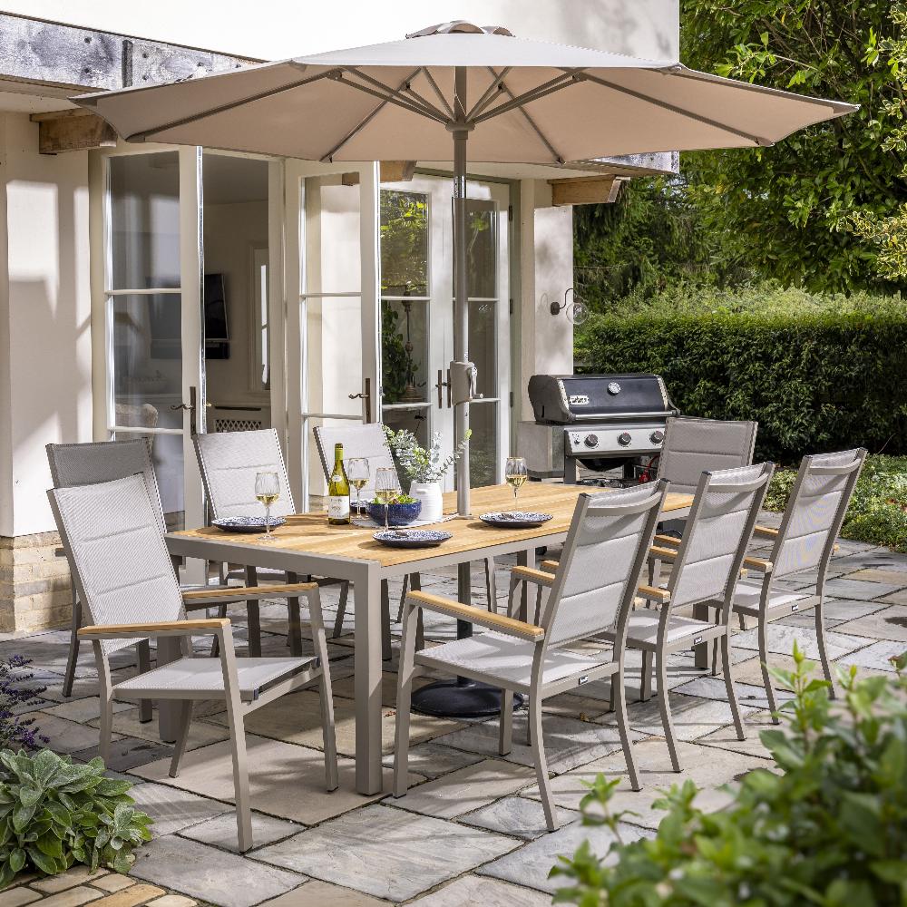 Outdoor 8 Seat Rectangular Dining Set | Ezra By Hartman - NTC Homes, Inc.