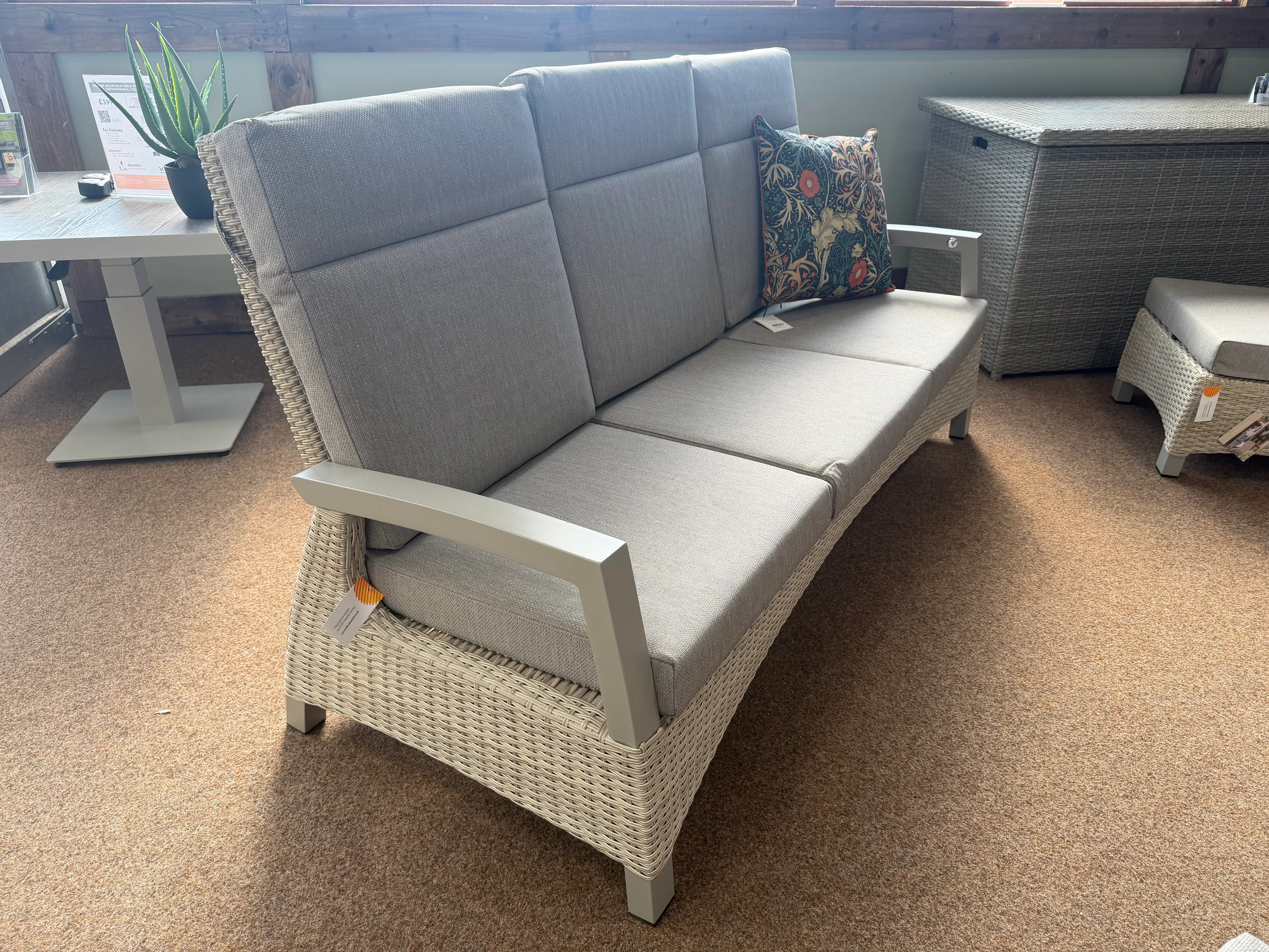 Kendal 3 Seat Reclining Sofa Natural | Vila - NTC Homes, Inc.