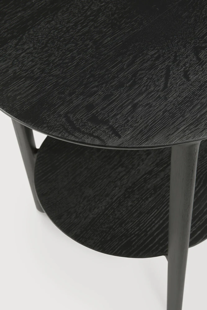 Oak Bok Black Side Table - NTC Homes, Inc.