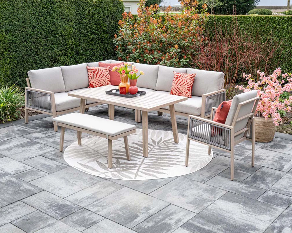 Decala Outdoor Corner Lounge Dining Set | Garden Impression - NTC Homes, Inc.